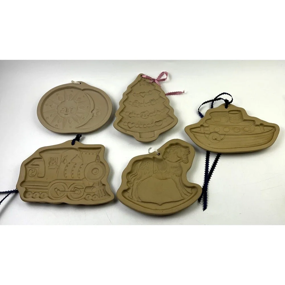 Lot Of 5 Brown Bag Cookie Art Molds 1987, 1986, 1994 Pre-owned Good Condition!
